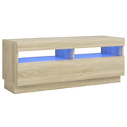 Mobile TV multimediale mensola TV credenza mobile TV sala da pranzo soggiorno camera da letto con luci LED rovere Sonoma 100 x 35 x 40 cm marrone 02_0026753