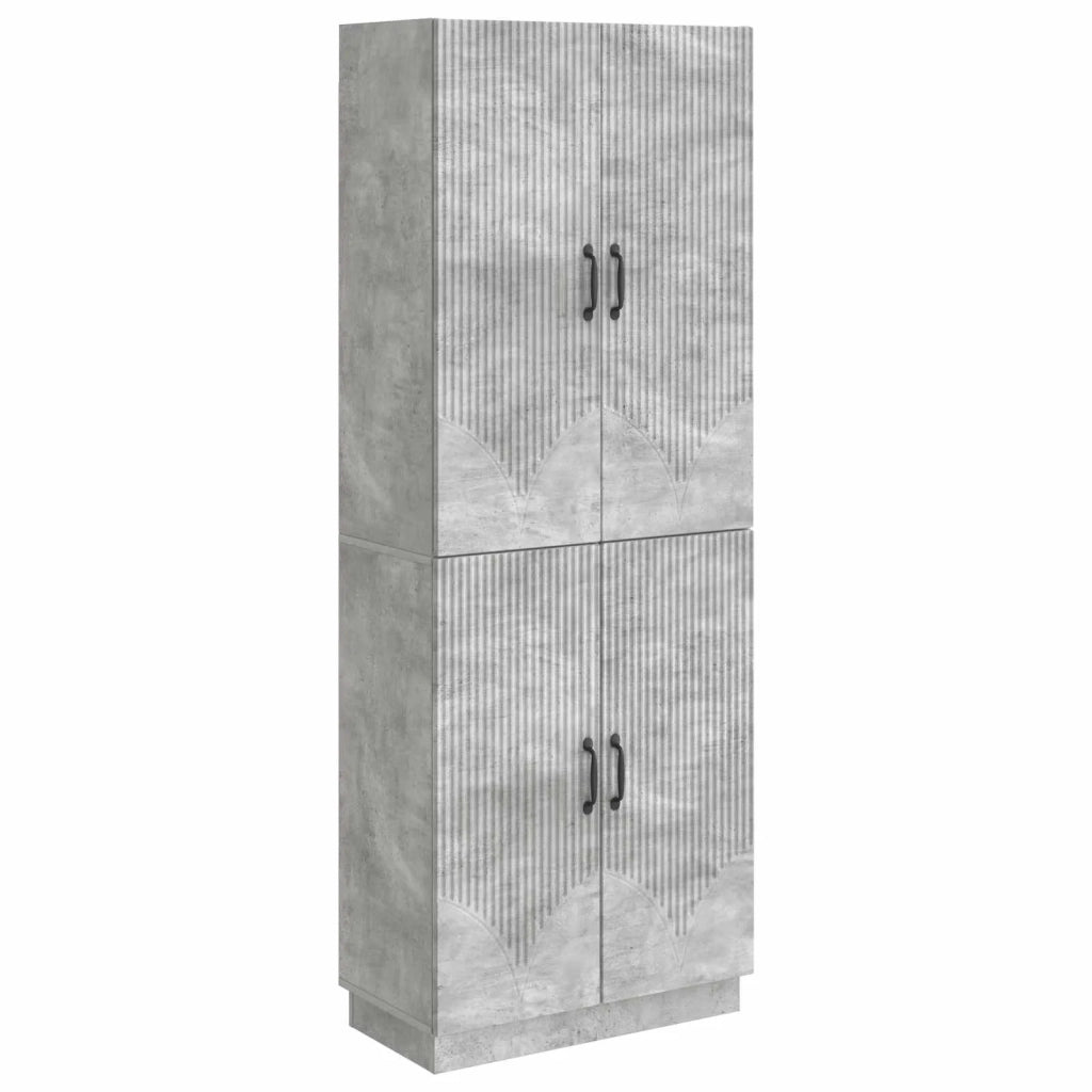Set di armadi 2 pcs Grigio Cemento Legno ingegnerizzato