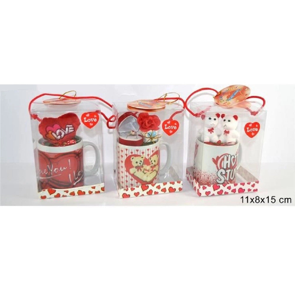 Trade Shop - Tazzone Tazza Con Idee Regali San Valentino 11x8x15cm Confezione In Vari Modelli -