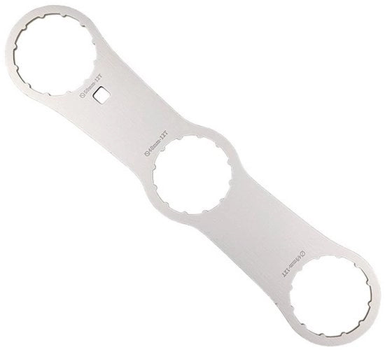Kit di accessori per bicicletta - Cassetta di attrezzi per bicicletta - Materiale in acciaio inossidabile - Cassetta di attrezzi per bicicletta - Altezza di connessione alta - Compatibile con diametri 39-52 mm
