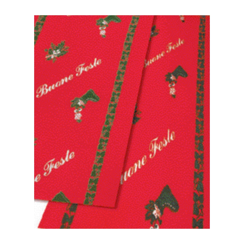 PASSATOIA BUONE FESTE H 100 CM FONDO ROSSO- ALMA- 50,0 ml