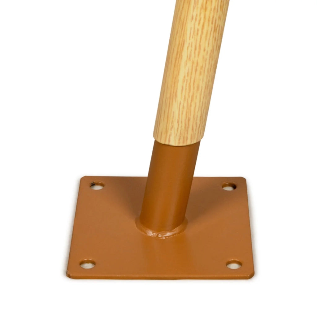 IDMarket - Set di 2 alberi per vele ombreggianti effetto legno H.220 cm con pali e basi in acciaio