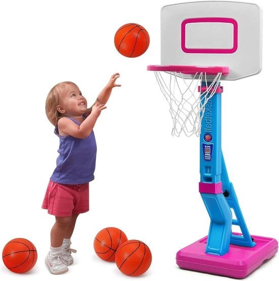 Minibasket per bambini - giocattolo per interni e esterni - regolabile in altezza - adatto da 3 anni - miniporta canestro - per ragazzi e ragazze