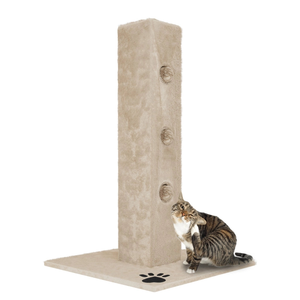 Albero per Gatto con Graffiatoio Cuccia Giocattolo Gatti Parco Giochi Tiragraffi in Sisal Naturale 80 x 45 x 45 cm (Colore Beige Dixie 30085)