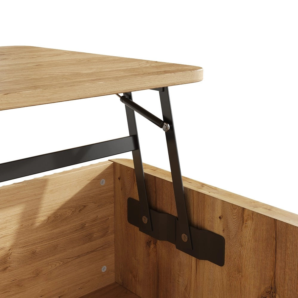 Tavolino da Caff¨¨ con Piano Alzabile ¨C Xylo ¨C MDF, Design Moderno, Vano Laterale