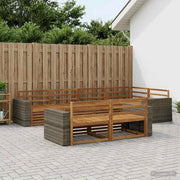 Set di divani da esterno 7 pz Naturale 3383487