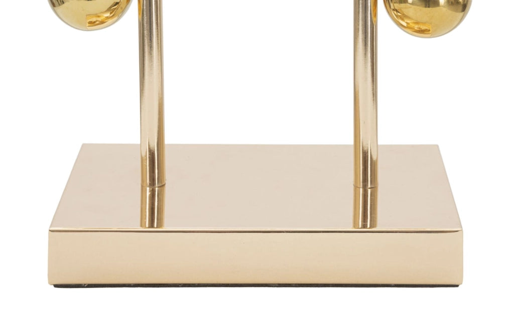 Lampada da tavolo con sfere dorate, paralume nero diam 32x61cm Bubble