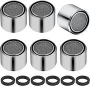 Set di illuminazione per rubinetti 6 pezzi, adattatore per rubinetti con cassetta in ottone, filtro idraulico con guaina in rame da 55/64 pollici, idoneo per cucina e bagno, finitura cromata.