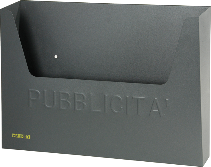 Cassetta pubblicita' maurer antracite 34x8x26h cm