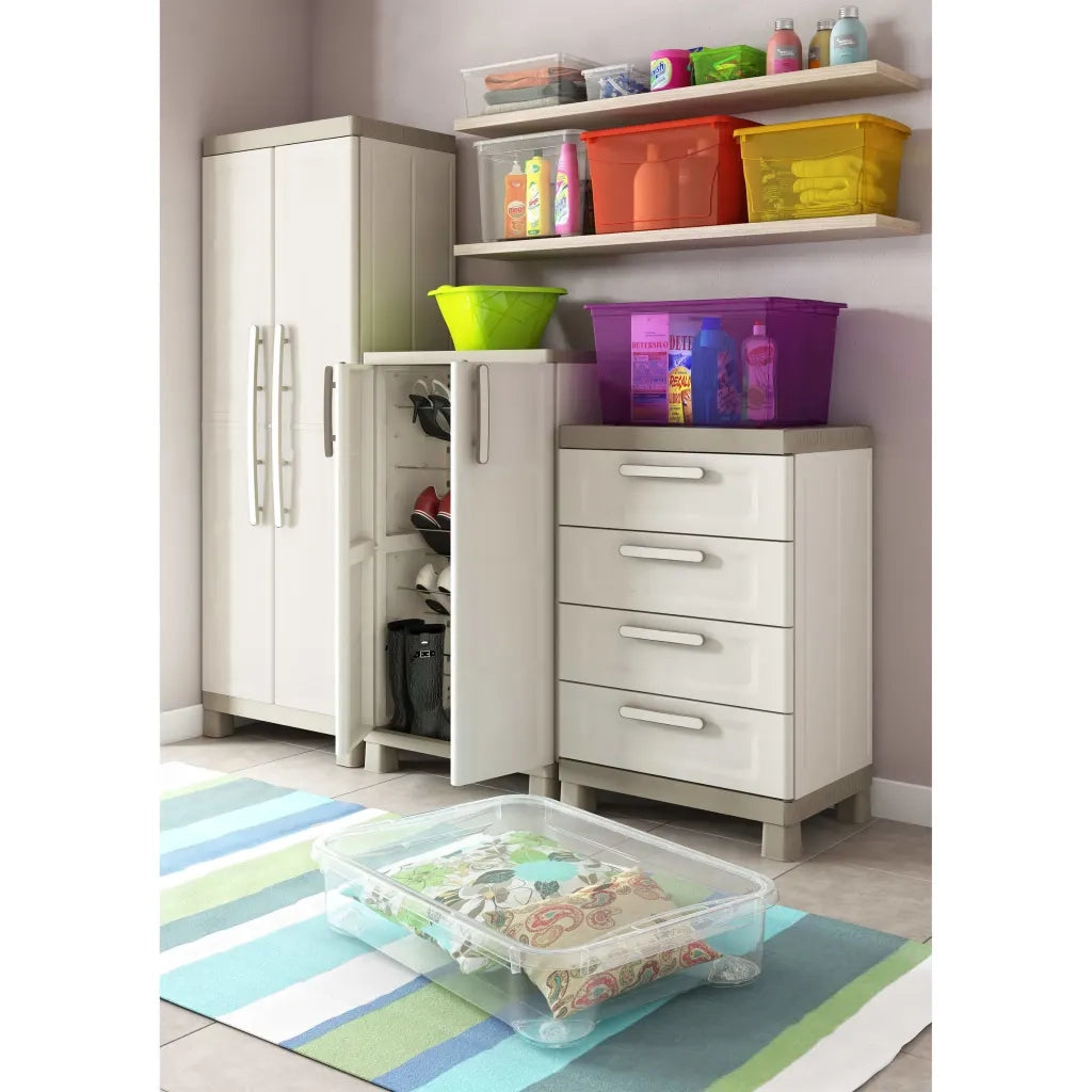 Keter Armadietto Basso Excellence Beige e Talpa 97 cm