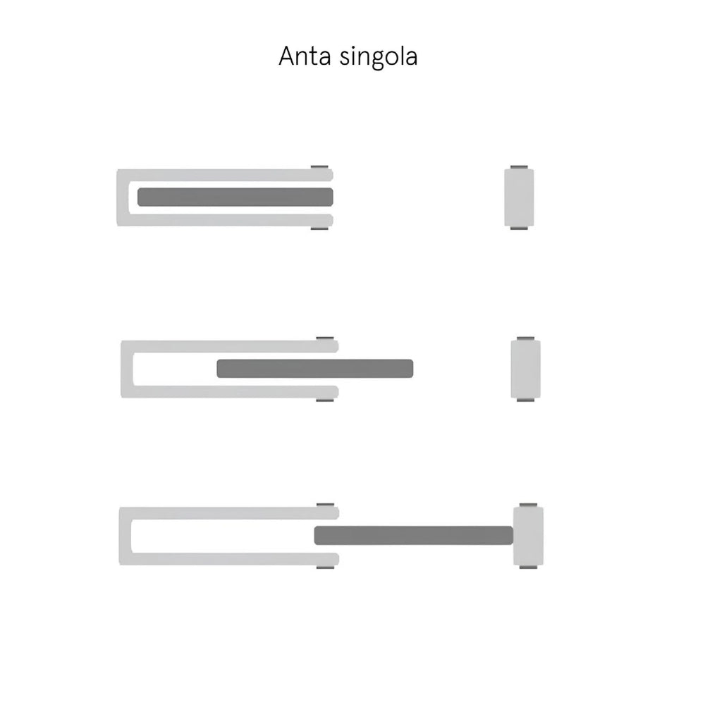 Controtelaio interni porta scorrevole anta singola intonaco logika ermetika *** misure 90 x 210 cm, confezione 1