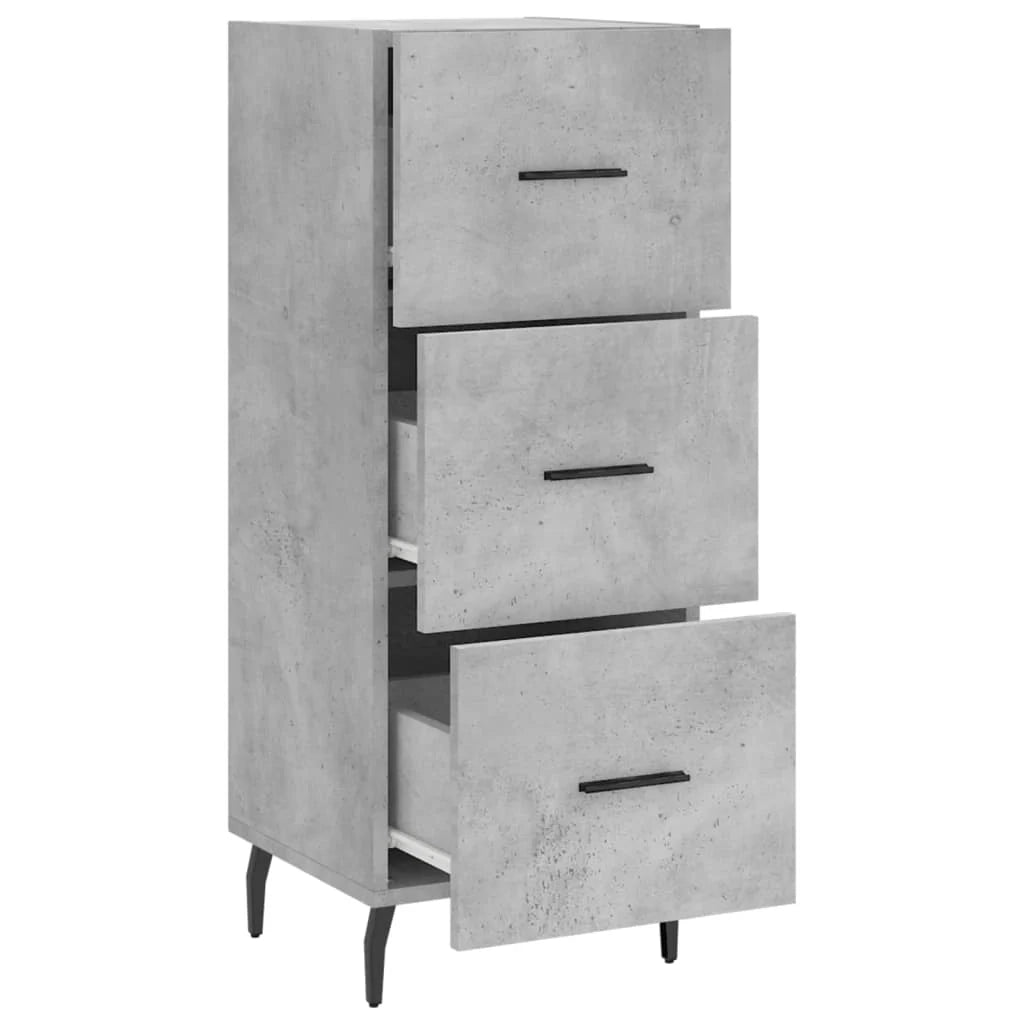 Buffet credenza cassettiera armadio mobile contenitore organizer per cucina soggiorno salotto 34,5 x 34 x 90 cm legno ingegnerizzato grigio 02_0031882