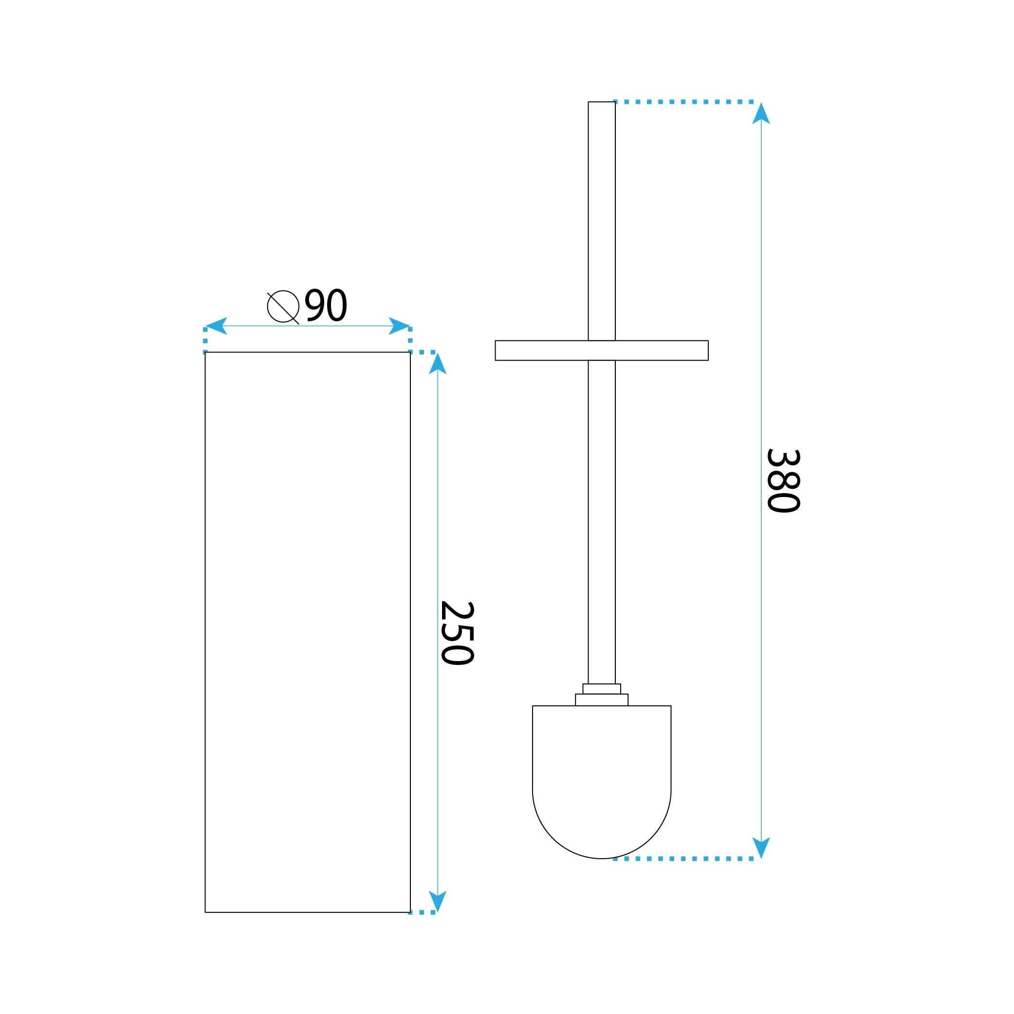Spazzola Per Wc Mettalico B106 Brush Steel