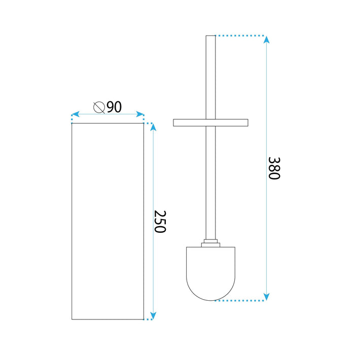 Spazzola Per Wc Mettalico B106 Brush Steel