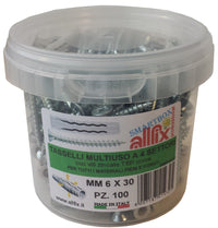allfix 100 tasselli con viti f4 mm.6 cod:ferx.93960