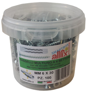 allfix 50 tasselli con viti f4 mm.8 cod:ferx.93961