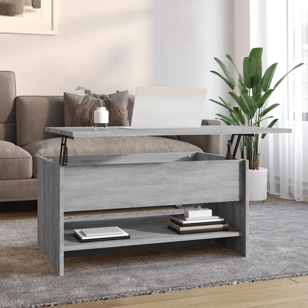 Tavolino da Salotto Grigio Sonoma 80x50x40 cm Legno Multistrato 819297