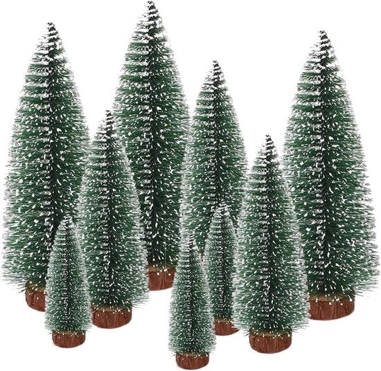 Miniatura di Natale Miniaturizzato Artigianale Piccola Decorazione di Natale per Tavola Decorazione DIY Vetrina 10/16/22CM - 9 Pezzi