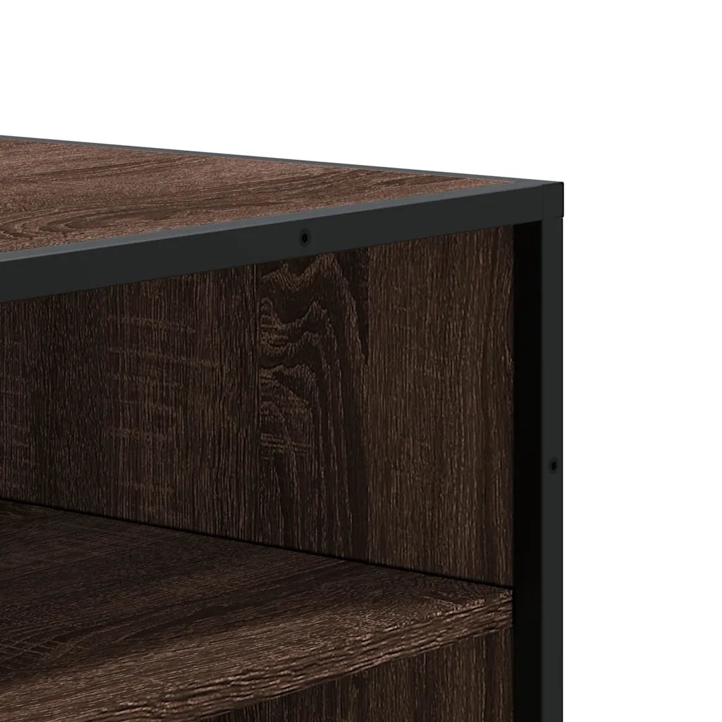 Scarpiera Rovere Marrone 75x38x97,5cm Legno Multistrato Metallo 3300874