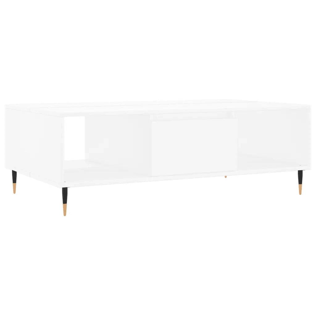 Tavolino da Salotto-Tavolino da soggiorno-Tavolo Bianco 104x60x35 cm in Legno Multistrato 562783