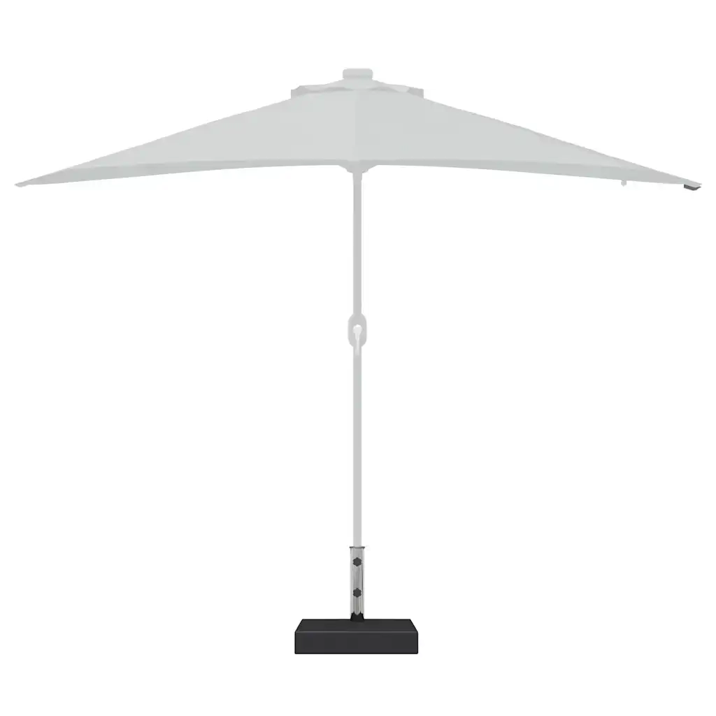 Base per Parasole in Granito Rettangolare 25 kg Nera 45067