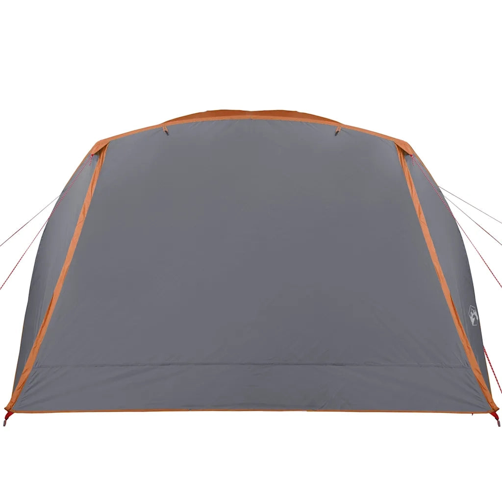 Tenda da Famiglia con Portico per 6 Persone Grigio e Arancione