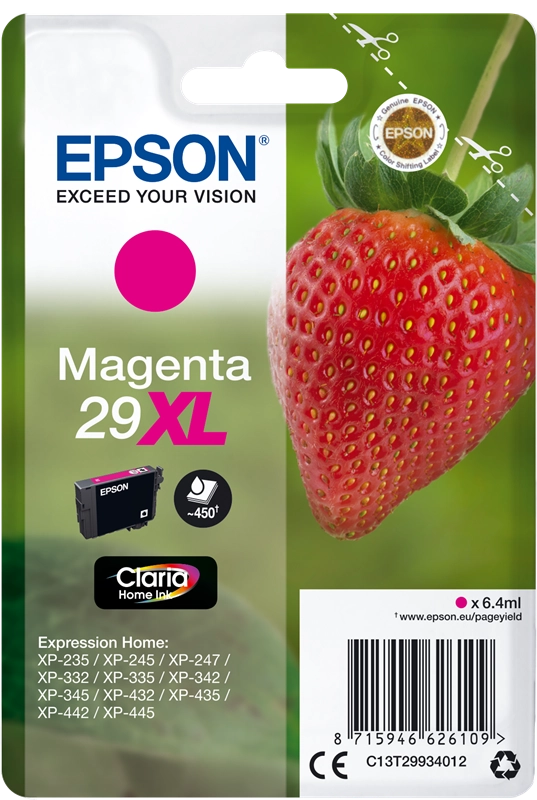 Epson Strawberry 29XL M cartuccia d'inchiostro 1 pz Originale Resa elevata (XL) Magenta