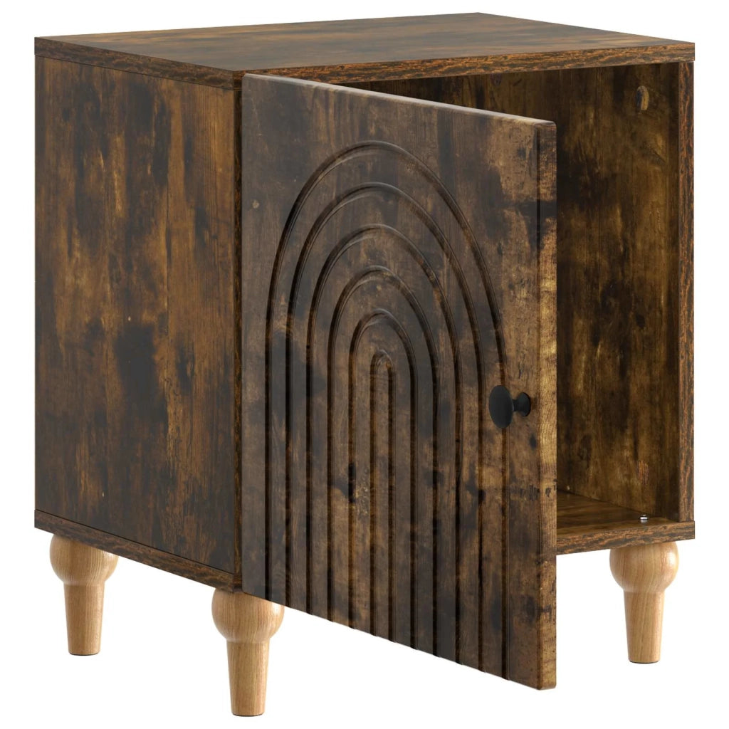 Armadio da Notte 2 pcs Rovere Fumo 43 x 34,5 x 50 cm
