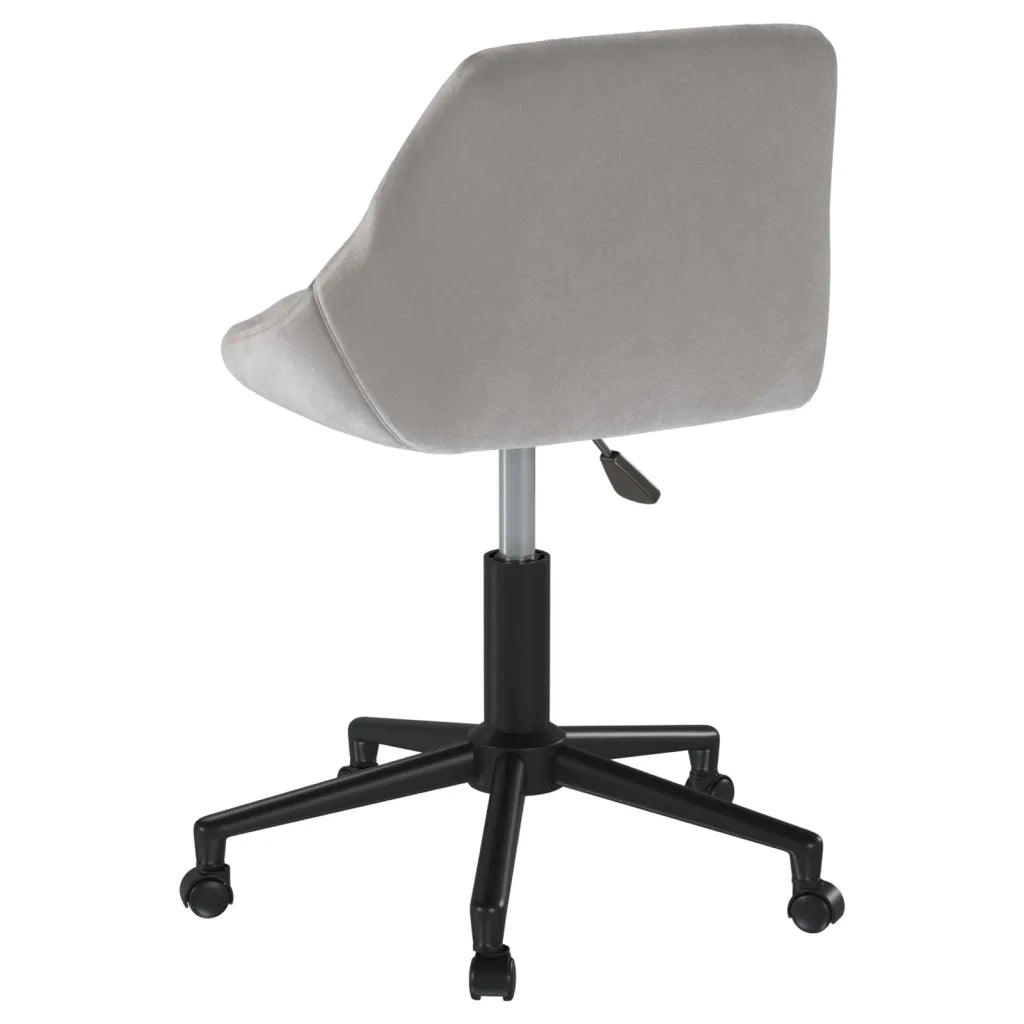 Sedia da Ufficio Girevole Grigio Chiaro in Velluto 335484