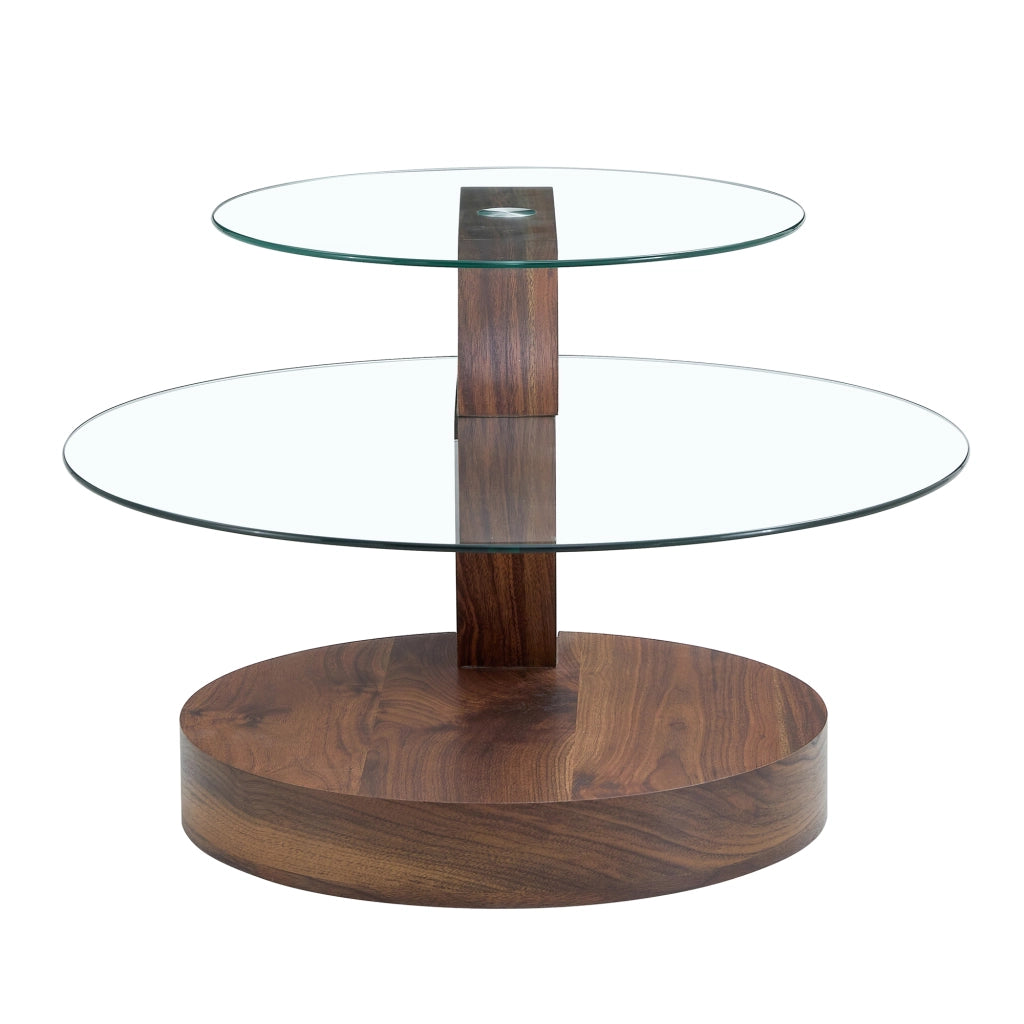 Tavolino da Caff¨¨ in Vetro Temperato e MDF ¨C Xylo ¨C Multistrato, Design Moderno