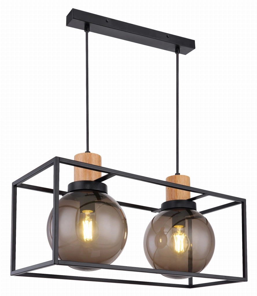Lampada a sospensione Candellux Retro 2xE27 40W nera