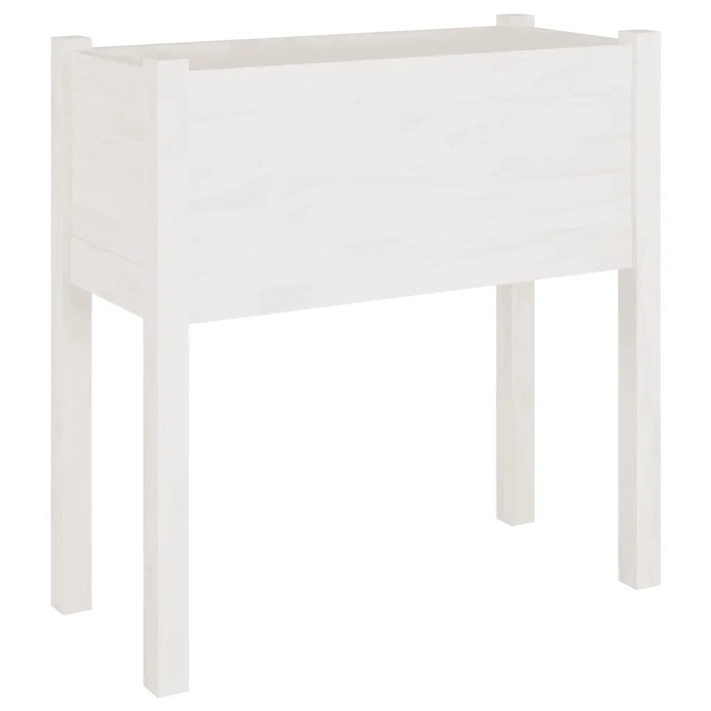 2 pz Fioriere | Cassetta per fiori | Vaso da Giardino Bianche 70x31x70 cm in Legno di Pino
