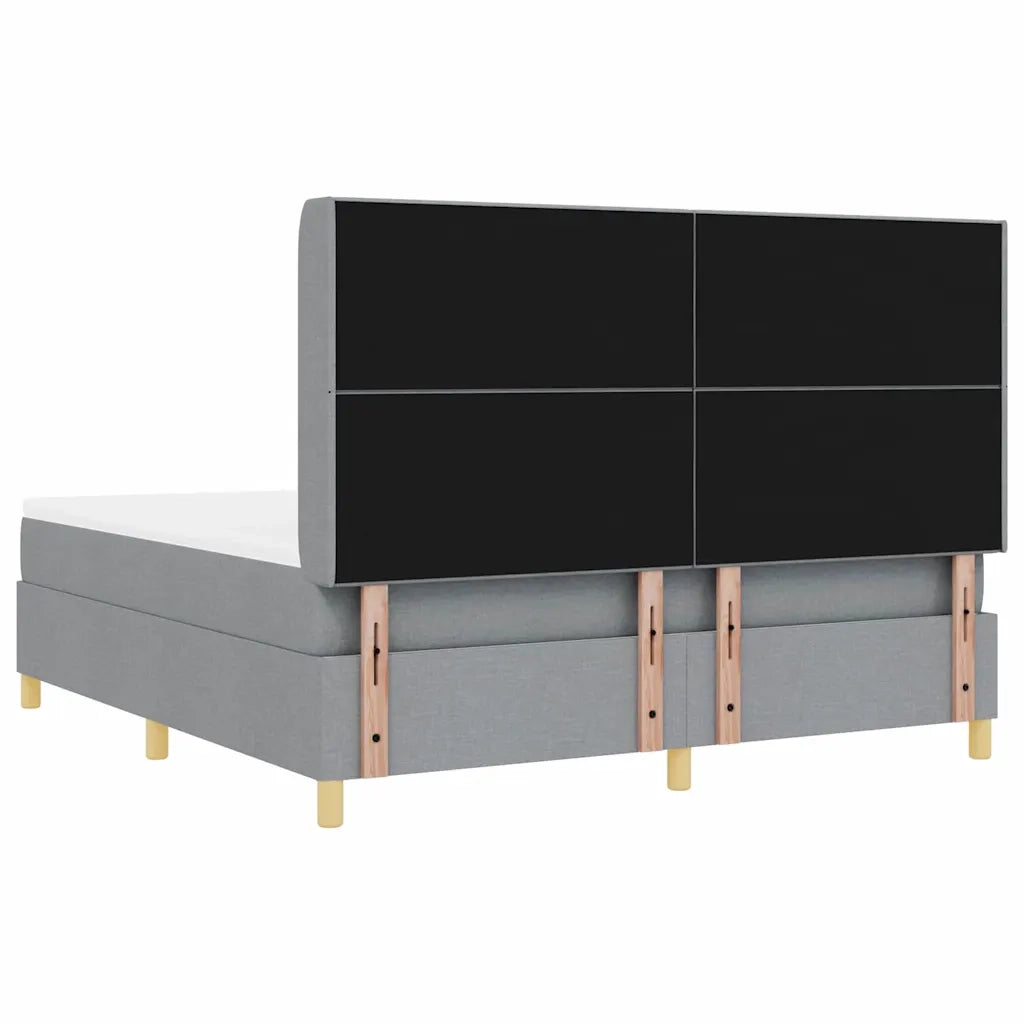 Letto a molle con testiera Grigio chiaro 180 x 200 cm Tessuto 3343707