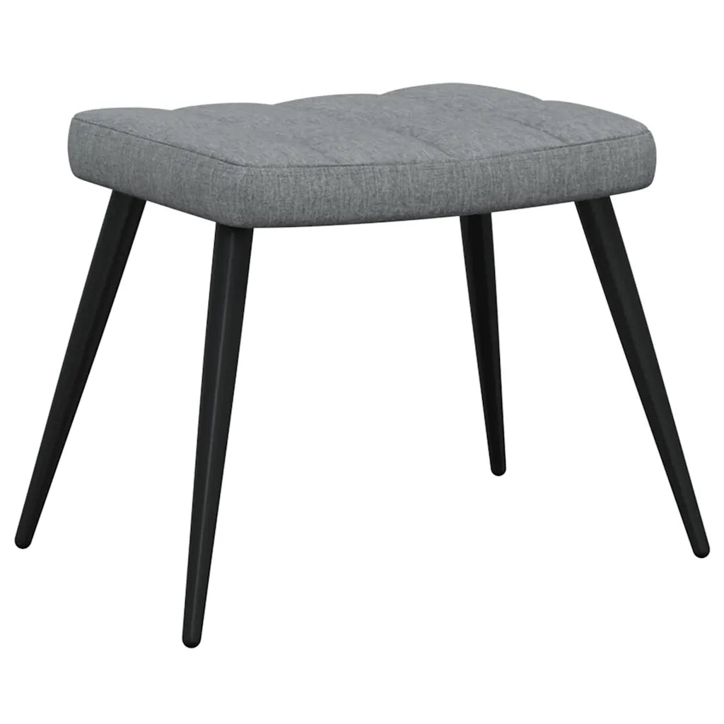 Poltrona Relax con Poggiapiedi Grigio Chiaro in Tessuto cod mxl 32629