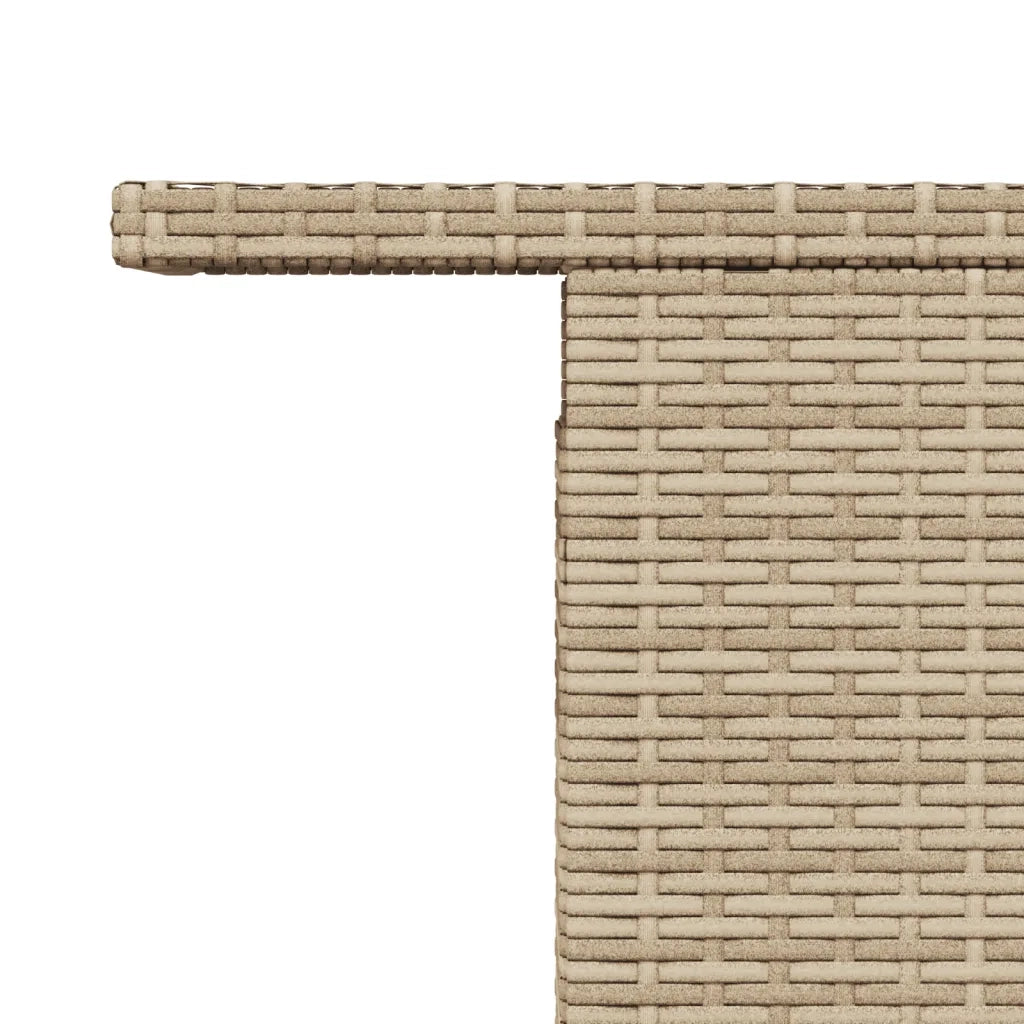 Tavolo da Giardino | Tavolino da esterno Beige 100x55x73 cm Polyrattan e Legno Acacia