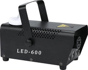 Macchina di nebbia LED mini - 600 - Macchina di nebbia mini - Effetto disco - Dj - Festa - Natale - Matrimonio - Compleanno - Con telecomando - Nero