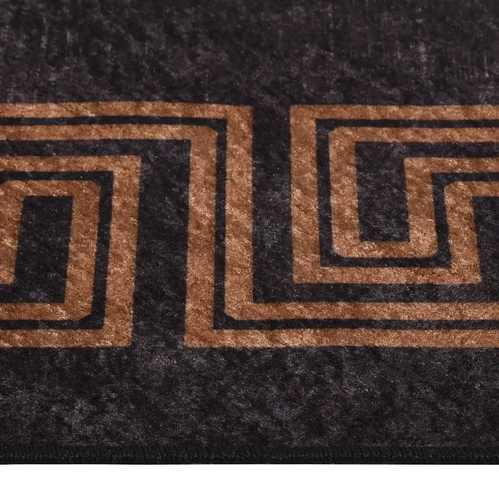 Tappeto Lavabile 160x230 cm Nero e Oro 337931