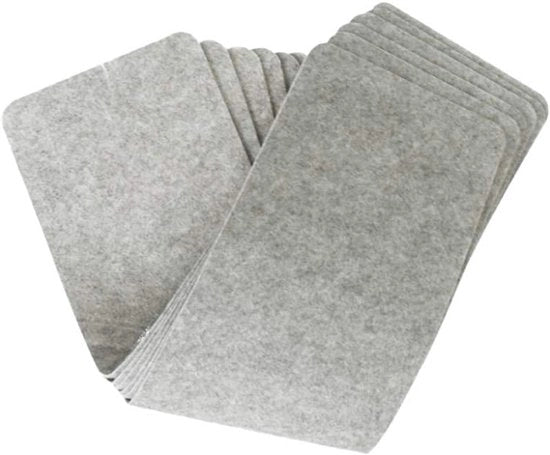 Set di 6 mattonelle antiscivolo - grigio chiaro - velluto