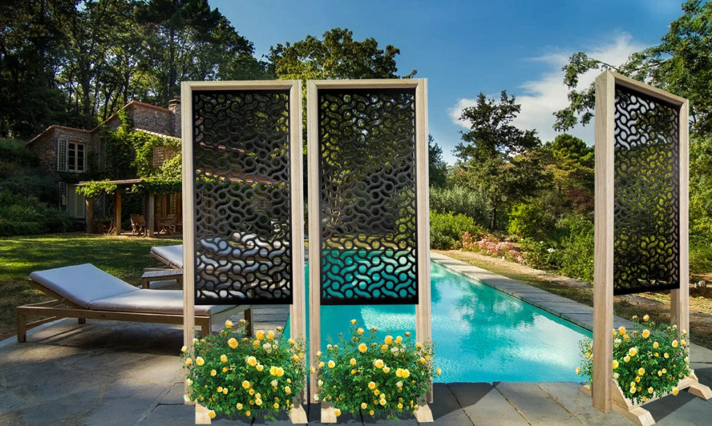 BODIES - Separè - Paravento modulabile - 70x190cm - in Legno e PVC Colore: nero