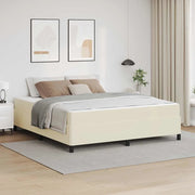 Struttura del letto con materasso Crema 180 x 200 cm Tessuto 3399016