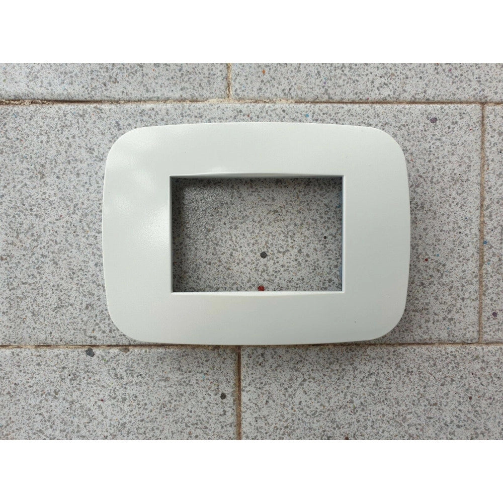 Trade Shop - Placca Placchetta Placchette Compatibili Per Serie Axolute Bticino Colorate Fori - Grigio -4 Fori     -