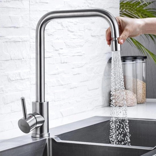 Mangiatutto per cucina con Testa Rotativa - 360° Rotabile - Acciaio Inossidabile Laccato