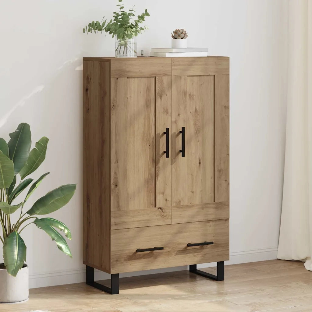 Credenza | Madia | Buffet da pranzo | Armadio da pranzo con cassetto Rovere artigianale 69,5 x 31 x 115 cm