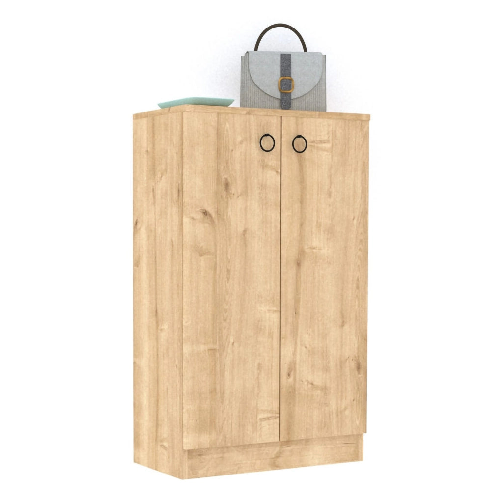 Mobile Portascarpe Piario, Scarpiera 3 Ripiani, 60x32x100h cm Marrone Olmo