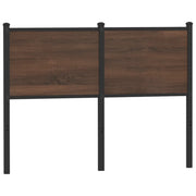 Testiera Rovere Marrone 120 cm in Legno Multistrato e Acciaio