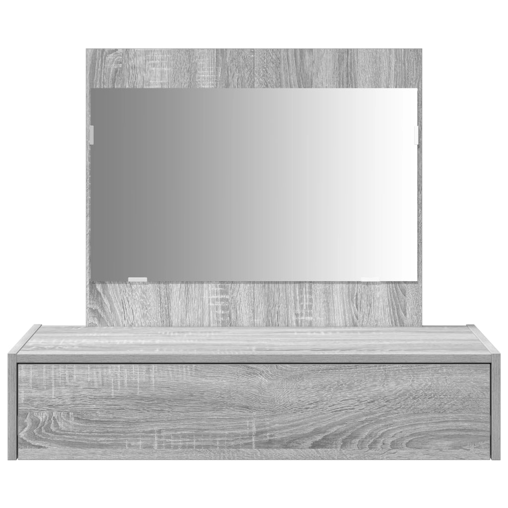 Tavolo da trucco a muro grigio sonoma 83x40x70 cm