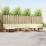 Set di divani da esterno 9 pcs Bianco e Crema 79 x 79 x 37 cm