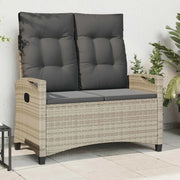 Panchina da giardino con cuscino 105 x 60 x 112 cm acciaio
