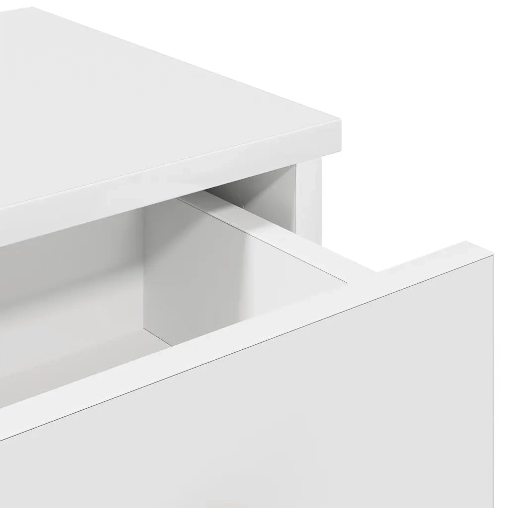Scaffale a Parete con Cassetti Bianco 80x34x17 cm in Truciolato 859950
