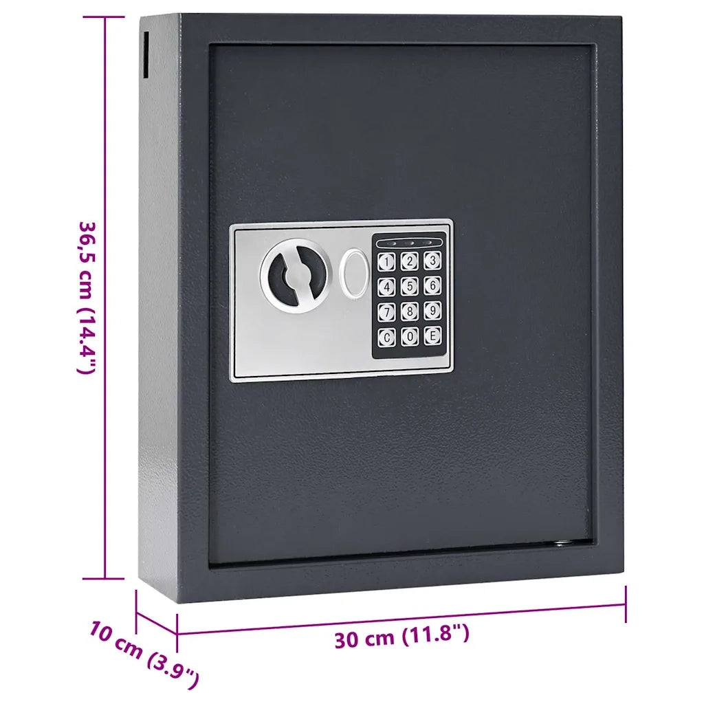 Cassetta di sicurezza digitale Grigio scuro 30 x 10 x 36,5 cm CFW2114139